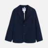 Boy's navy blue suit jacket in cotton and linen.