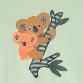 Baby boy's green koala T-shirt