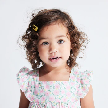 Baby girl's elegant pink floral dress