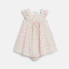 Baby girl's elegant pink floral dress