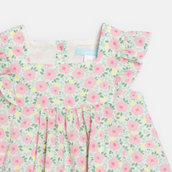 Baby girl's elegant pink floral dress