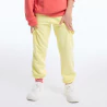 Girl's plain yellow cargo joggers