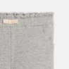 Baby girl's shiny grey fleece trousers