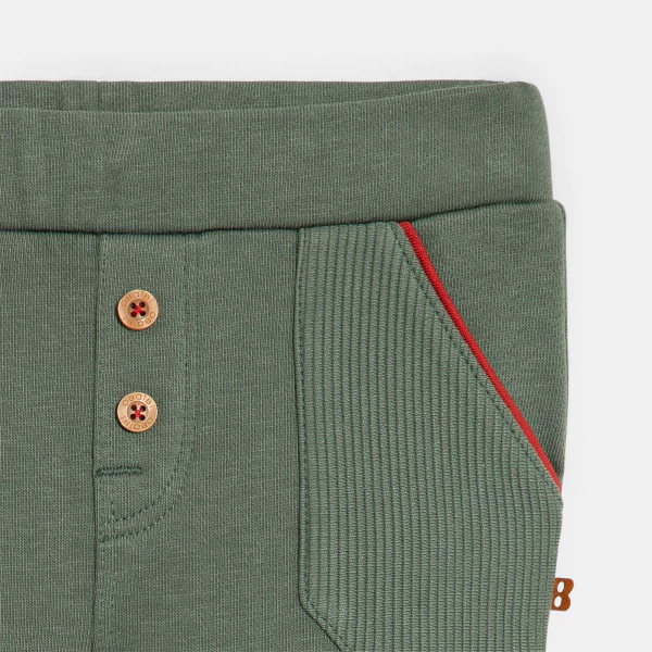 Baby boy's green fleece trousers