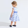 Baby girl's elegant blue floral dress