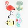 Baby girl's white sensory animal T-shirt