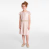 Girl's pink sparkly pleated dress