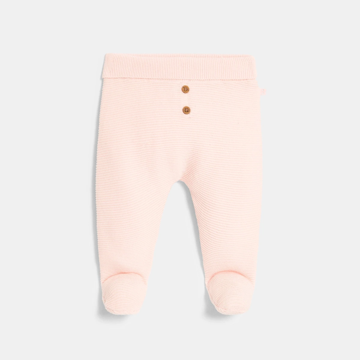 بنطال مغلق القدمين، محبوك باللون الوردي، لحديثي الولادة بنطال مغلق القدمين، محبوك باللون الوردي، لحديثي الولادة