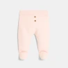 بنطال مغلق القدمين، محبوك باللون الوردي، لحديثي الولادة بنطال مغلق القدمين، محبوك باللون الوردي، لحديثي الولادة