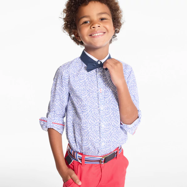 Boy's blue printed shirt