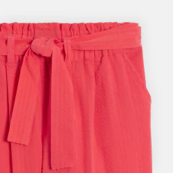 Girl's plain red chinos