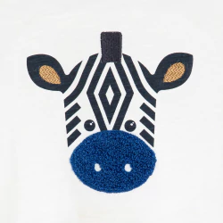 Baby boy's white zebra T-shirt