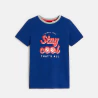 Boy's blue short-sleeve T-shirt with balloon design