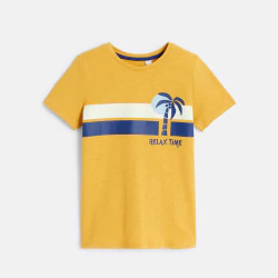 Boy's yellow short-sleeve...