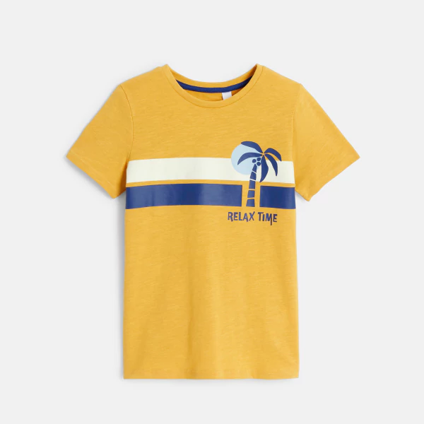 Boy's yellow short-sleeve T-shirt