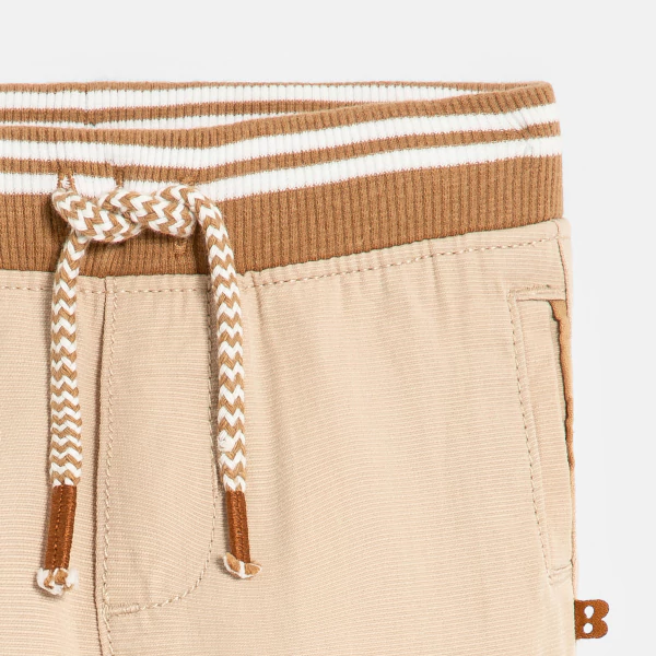 Baby boy's beige adaptable trousers