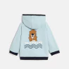 Baby boy's blue fleece zip-up otter sweatshirt