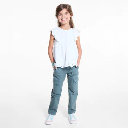 Girl's white retro blouse