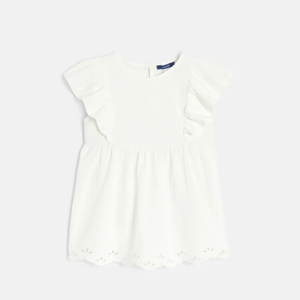 Girl's white retro blouse