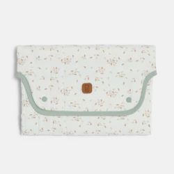 White floral travel changing mat from birth.
