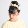 Girl's yellow floral crown headband