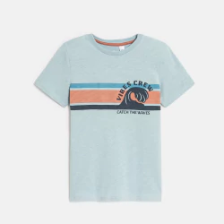 Boy's blue short-sleeve...