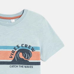 Boy's blue short-sleeve...