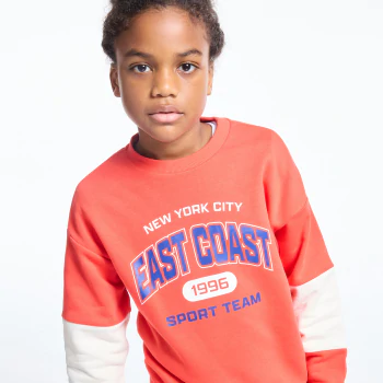 Boy's soft red fleece sweatshirt