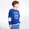 Boy's soft navy blue fleece sweatshirt