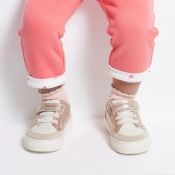 Baby girl's shiny streetwear trainers