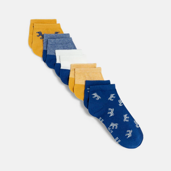 Boy's textured trainer socks (set of 5)