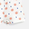 Baby girl's white floral cotton gauze playsuit