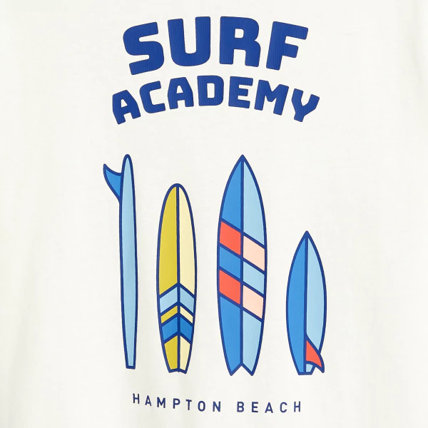 Boy's white surf motif T-shirt