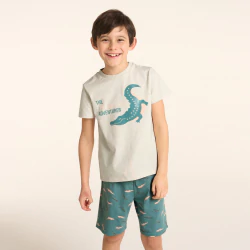Boy's beige crocodile short pyjamas