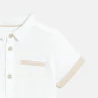 Baby boy's white short-sleeve shirt.