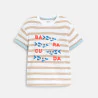 Baby boy's white striped T-shirt