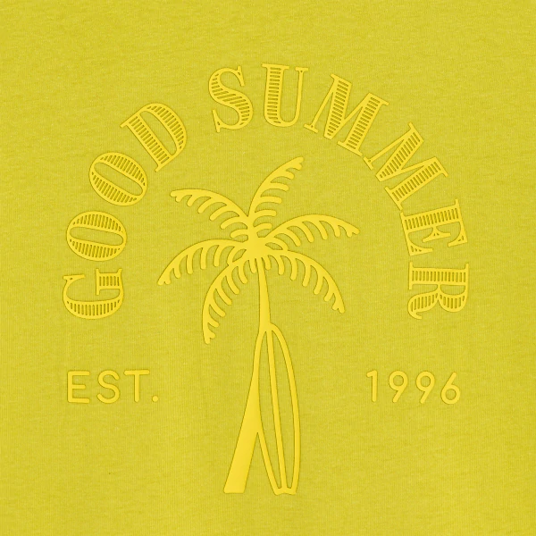 Boy's yellow slogan T-shirt