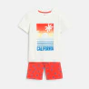 Boy's white jersey 2-piece pyjamas