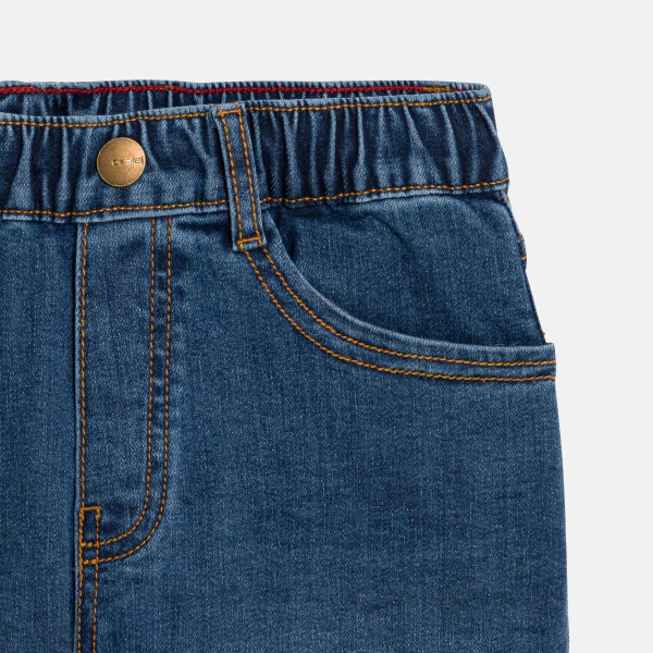 Boy's blue denim Bermuda shorts