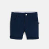 Baby boy's navy patterned cotton Bermuda shorts