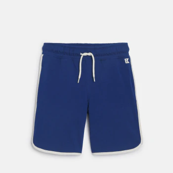Boy's blue fleece Bermuda shorts