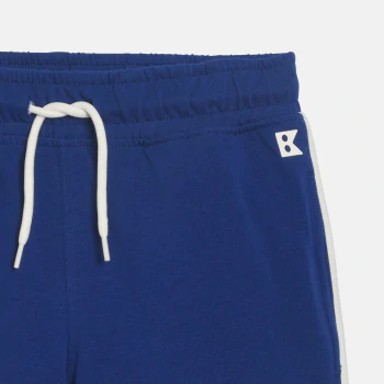 Boy's blue fleece Bermuda shorts