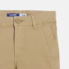 Plain-colored slim fit canvas bermuda shorts