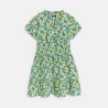 Girl's green floral floaty dress