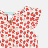 Baby girl's pink strawberry playsuit