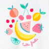 Girl's white fruit motif vest top
