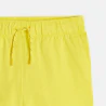 Boy's yellow fleece Bermuda shorts