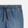 Boy's blue denim faded Bermuda shorts