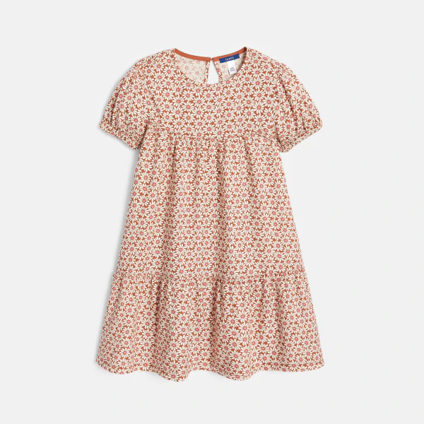 Girls orange floral dress