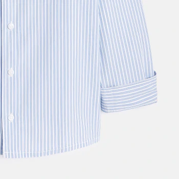 Boy's blue striped shirt